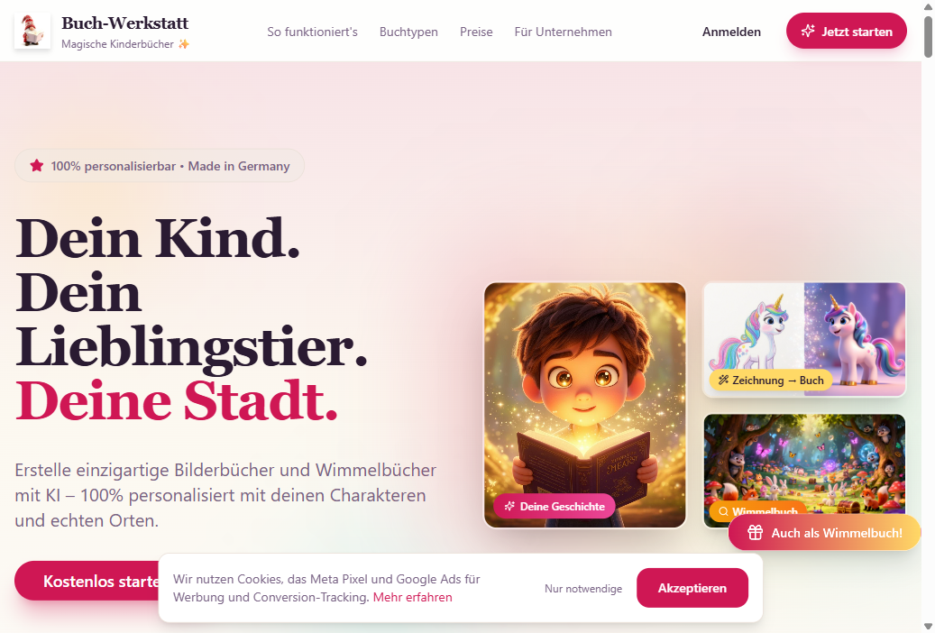 Buch-Werkstatt - AI-powered children's books